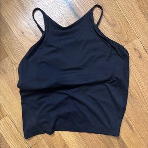 Lululemon High Neck Blk Yoga Tank sz 10